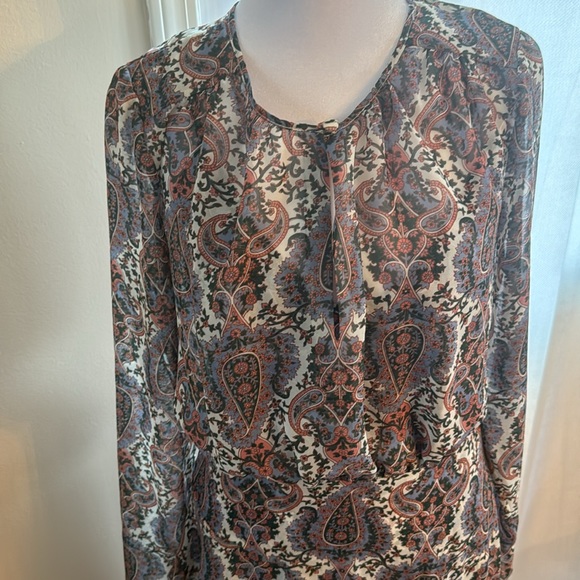 Veronica Beard Sazan Long Sleeve Handkerchief Hem Paisley Dress, SZ 4, $648 - Picture 7 of 12